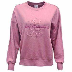 Disney Pink Walt Disney World Embroidered Mickey Sweatshirt